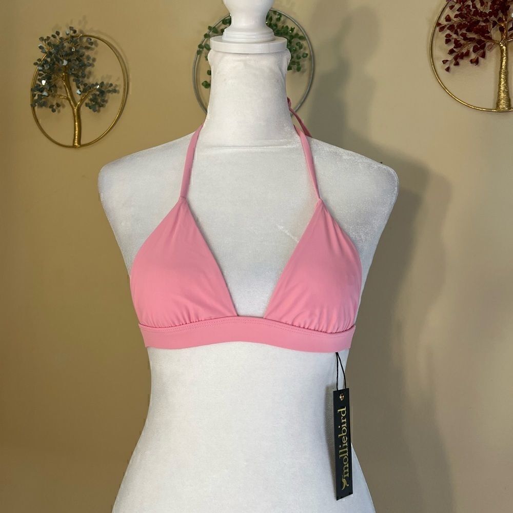 NWT! Molliebird Aubrie Bikini Top in Blush Pink Size Small